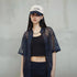 Women's Hollow Out Mesh Shirt – Loose Short Sleeve Summer Blouse & Lightweight Cardigan